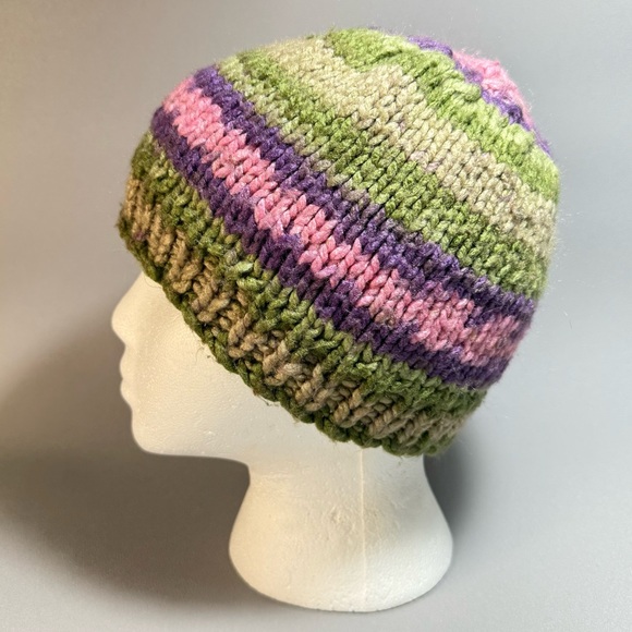Homemade Chunky Knit Beanie Hat OS - Picture 1 of 6